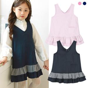 리틀버니 유아동 오버롤 원피스 브이 캉캉 원피스 ONP2437