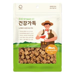 건강가득 강아지간식 닭가슴살 황태 큐브 300g