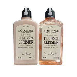 록시땅 체리 블라썸 바디케어 250ml 샤워 젤+바디 로션 세트