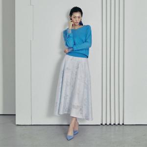 르네크루 26SS 플라워 자카드 스커트