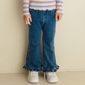 [베베쥬] 프릴부츠컷데님팬츠 (봄신상)