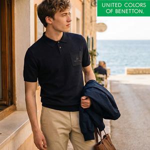 베네통 26SS 남성 하프 카라스웨터 3종