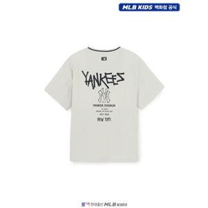 [MLB키즈US] (7ATSB0563-50CRM) 스트릿 베이직 우븐 V넥 티셔츠 아동티셔츠 키즈티셔츠