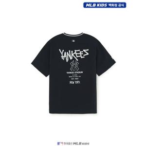 [MLB키즈US] (7ATSB0563-50BKS) 스트릿 베이직 우븐 V넥 티셔츠 아동티셔츠 키즈티셔츠