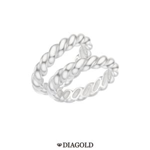 디아골드 실버 웨이브 쌍지반지