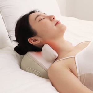 오아 굿슬립 PRO 무선 목 어깨 승모근 마사지기 경추 목근육 베개 안마기 온열 미니 마사지