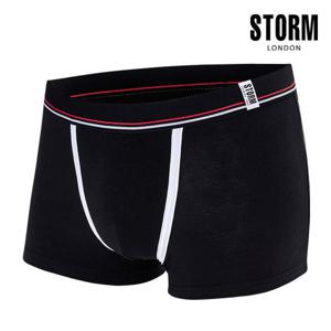 스톰런던 남성 면 스판 빽 로고 나염포인트 드로즈_BK