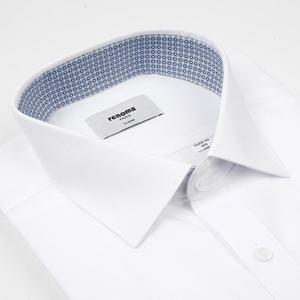 [레노마 일반핏 반소매] 23SS RZUSG0-004WH 단정하고 깔끔한 면혼방 트윌솔리드셔츠[배색카라]