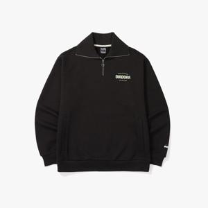 [디아도라] 컴피 하프집업 맨투맨 BLACK