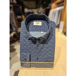 [레노마 일반핏] ROSSG1-074NY 다림질이 필요없는 서커[지지미] 플라워 프린트남방[밑단일자 옆트임]