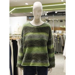 SOUP 숲 스트라이프 배색 라운드 니트 (SZCLK8J)