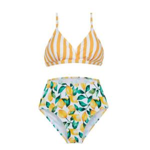 [레노마수영복]여성 비치 여성 레몬 하이웨스트 비키니 수영복  옐로우 RN-LS2E301-YE