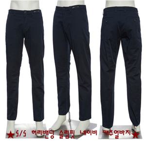 [레노마캐주얼]S/S 허리밴딩 전체스판 아주편안한 슬림핏 면바지 네이비컬러  RPIPBP07A EK3653