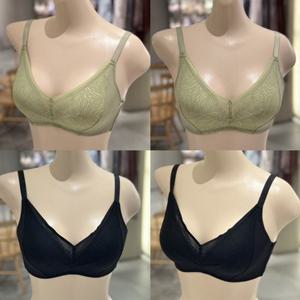 [비너스]AB컵 노와이어 상변커버 심플 브라 (VBRQ887)