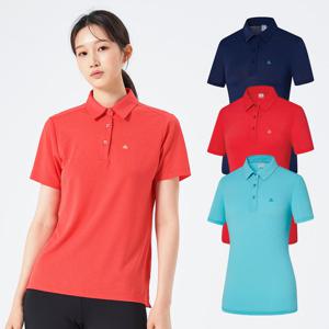 콜핑 2102TK557W 베이직 옆트임 반팔 여성 여름 등산 카라 티셔츠