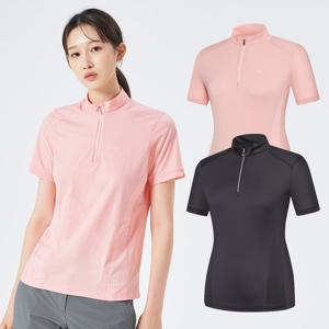 콜핑 2042TK801W 아이스본 메쉬 속건 여성 반팔 반집업 티셔츠