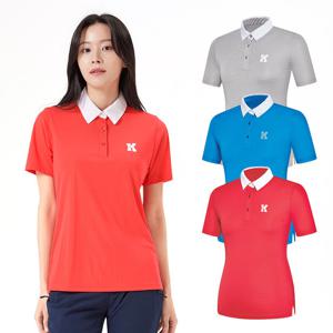 콜핑 2042TK816W 통기성 시원한 하이쿨 여자 여름 등산 반팔 카라 티셔츠