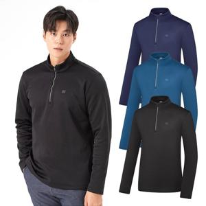 콜핑 2104TK466M 보온 스판 기모 본딩 남자 겨울 긴팔 집업 티셔츠