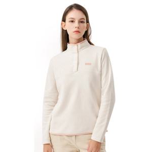 콜핑 2144TK531W 에코 플리스 스냅 여자 겨울 긴팔 반폴라 티셔츠