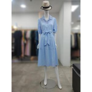 SI 세이브존04 깅엄체크 플레어 원피스 SIO2125310BLP