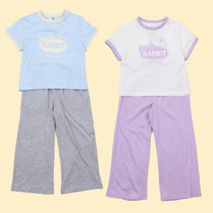 [로엠걸즈(아동)]반팔 와이드티셔츠팬츠 상하세트RGSM2471C