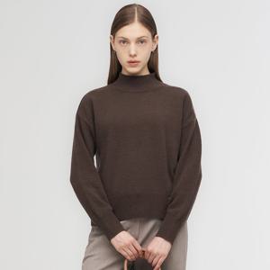 [링스] 여성 단추 포인트 반네크 스웨터 L21D3SR156_BR