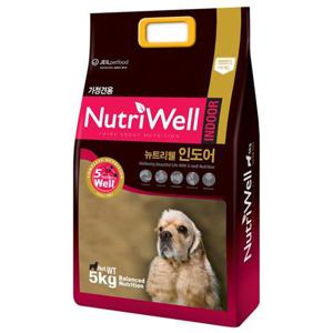 개밥 뉴트리웰 인도어 5kg 강아지 영양 사료 반려견 애견