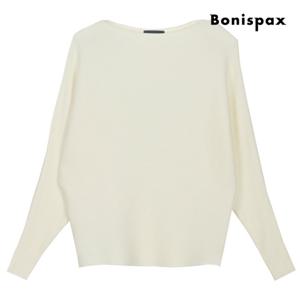 [보니스팍스(여성의류)]보트넥 잔골지 가오리핏 니트 (XO9KP001M0)