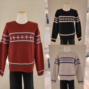 [SOUP] 자카드 라운드넥 니트 (SAALK31)