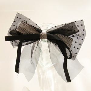 제이로렌 도트 시스루 리본 반묶음 자동핀 H01283