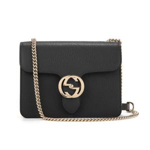구찌 GG 인터로킹 체인 숄더백 블랙 510304CAO0G1000