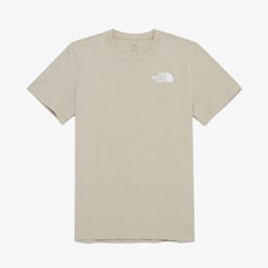 노스페이스키즈 반팔티 NT7UQ36U 화이트샌드 코튼 베이직 라운드티