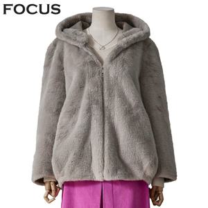 [포커스]후드 퍼 집업 코트 (FW4J3JP3118)