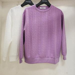 뱅뱅 HC15 뱅뱅 가을 여성 꽈배기 자카드 도톰한 맨투맨 티셔츠 CTK613