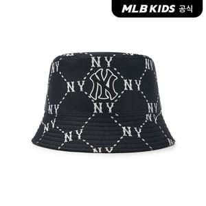 [MLB키즈]다이아 모노그램 자카드 리버시블 버킷햇 NY (Black)7AHTMD15N-50BKS
