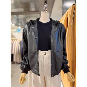 ab.fz 심플 똑딱이 후드 레더 가죽점퍼 (ABZX5ZL01G) US