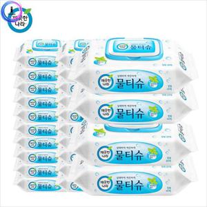 깨끗한나라 페퍼민트 물티슈캡형 60매 24팩