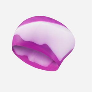나이키스윔 NESSA198-560 롱헤어 실리콘 트레이닝 캡 비비드 퍼플 - 수모