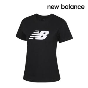 뉴발란스 여성 반팔티셔츠 스포츠 저지 로고 블랙 WT43582-BK