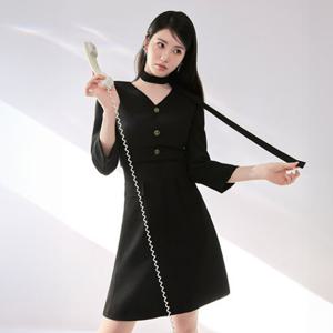 [24 S S] 잇미샤 타이 셋트 트위드 원피스 ITP3ZOP900