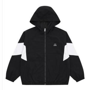 에꼴리에 HC33 절개 배색 블랙 후드 점퍼 24C0102