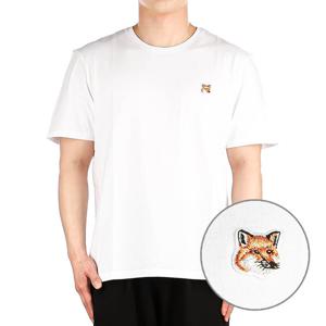 [메종키츠네] 25SS (LM00104KJ0008 WHITE) 남성 폭스헤드 반팔 티셔츠
