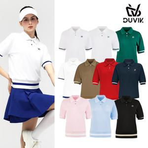 듀빅 여성 가오리 브루종 카라 반팔티셔츠 DD2WTS105