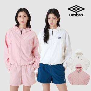 [엄브로] [30%OFF] 클래식 우먼스 후드형 바람막이 집업 자켓 UQ222CJK43