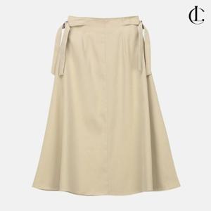 엘케이트 여성 롱스커트 플레어 버클 a라인 간절기 스커트 LRAP005