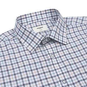 [레노마셔츠] RPSSG1-032NY 얇고 가볍고 시원한 린넨 혼방 체크 남방 [밑단일자]