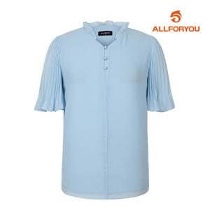 [올포유] 여성 소매 플리츠 반팔 블라우스 ALBLM4121-920