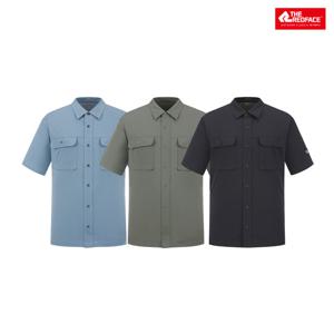 [레드페이스 본사] 포켓벤트하프셔츠 REWMWSMBE011