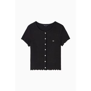 [타미진] 여성 슬림핏 T32F1TTO15TWT2 단추 립 반팔티셔츠 (2컬러) SC