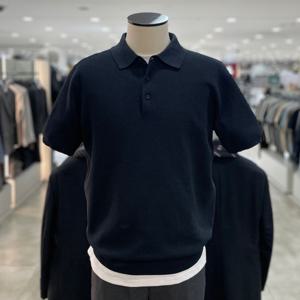 [지오지아]2컬러 워셔블 스카스 반팔 카라 니트_ABF2ET1901_NV,D